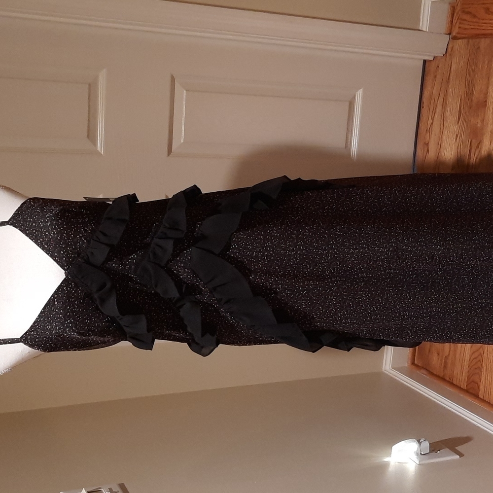 RACHEL Rachel Roy Leta Printed Ruffle Long Dress. Size 8